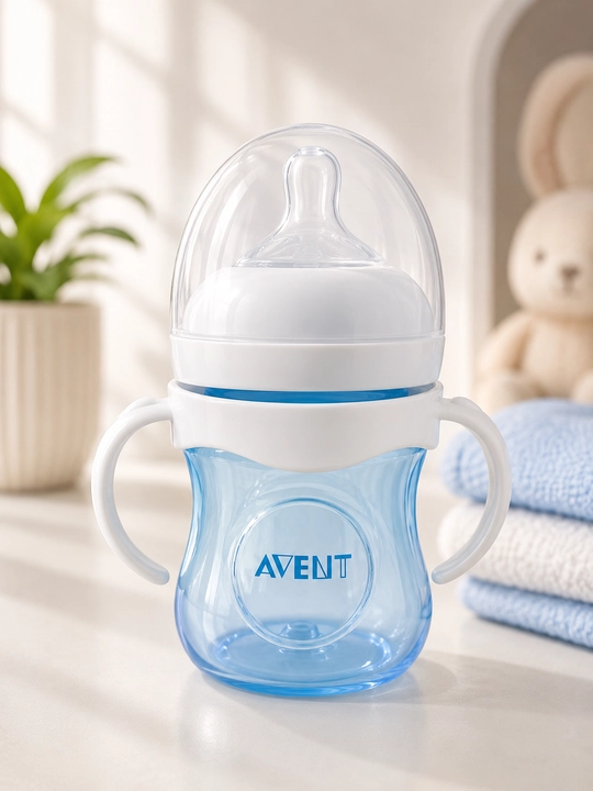AVEAT bolalar uchun silikon nipelli tutqichli ichimlik butilkasi 330 ml (6+ oy)
