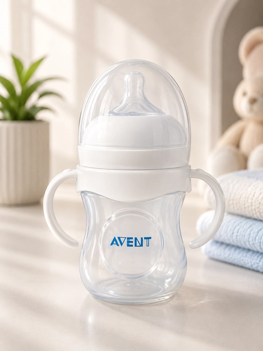 AVEAT bolalar uchun silikon nipelli tutqichli ichimlik butilkasi 330 ml (6+ oy)