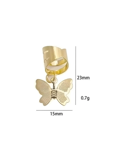 Braziliya uslubida metall soch bezagi, 20 dona – kosichka uchun braid rings