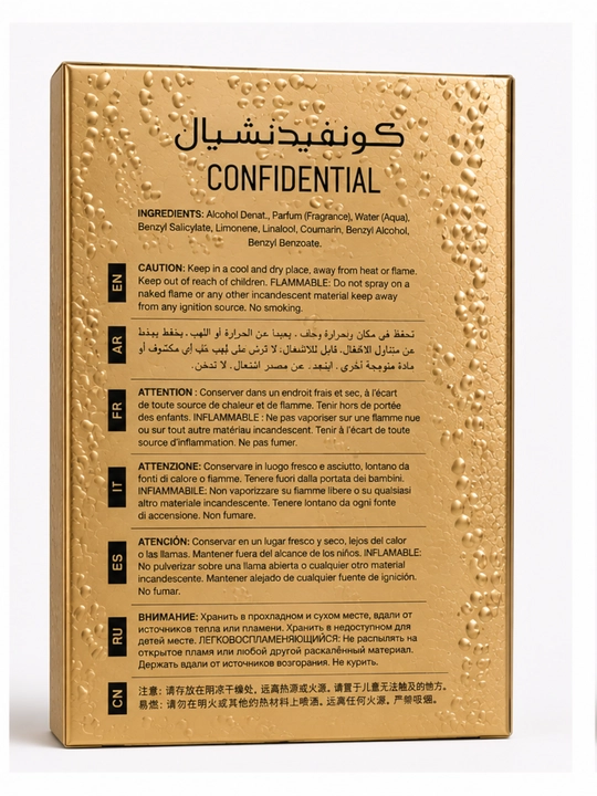 CONFIDENTIAL, PRIVATE GOLD, Lataffa, мужская парфюмерная вода, 100 мл