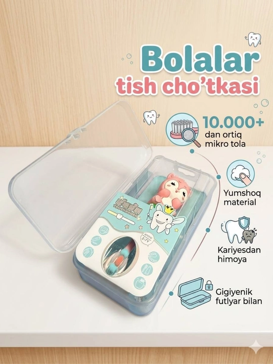 Chaqaloqlar parvarishi uchun to`plam, tish cho`tkalar, beshikto`y va sarpo uchun sovg`a