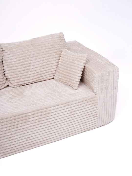 Karkassiz burchakli divan modul 260×160 sm, yumshoq mehmonxona uchun