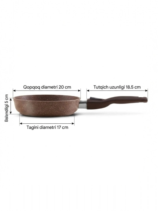 Tova Protiven Gardarika tagiga olmaydi yumshoq tutqich 20 sm, 22 sm, 24 sm, 26 sm, 28 sm