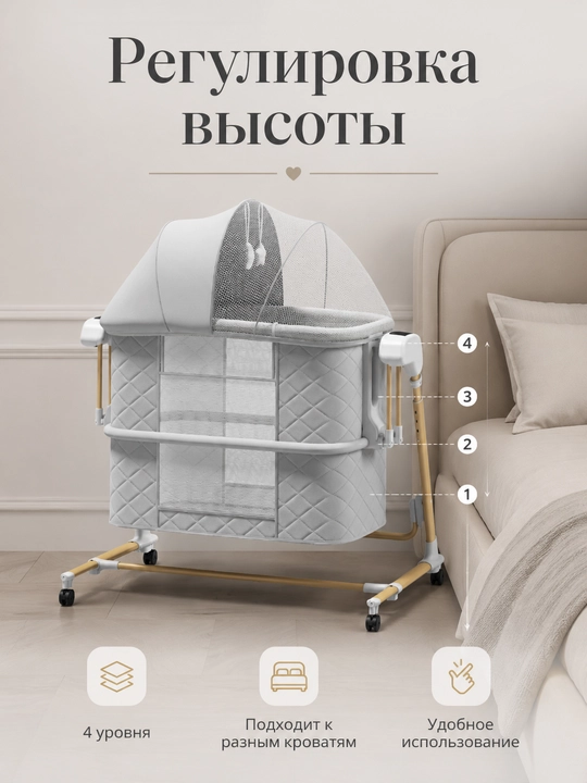 Детская кроватка 5 в 1 электрокачание пульт 5 скоростей манеж люлька