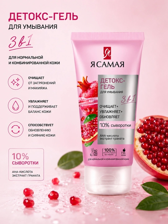 YA SAMAYA Detox yuvishnish uchun gel, 150 ml