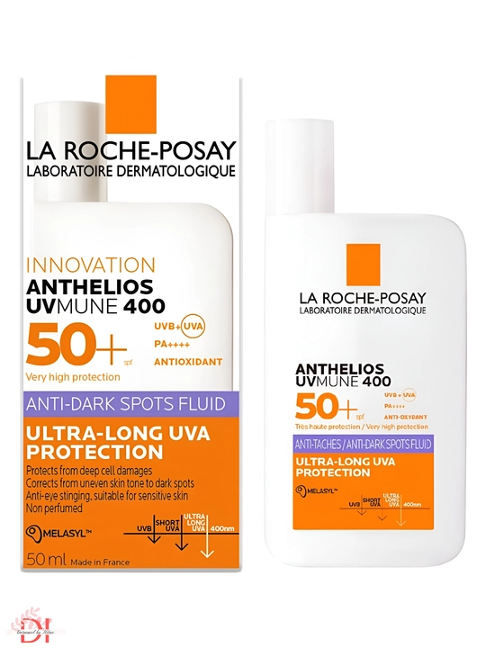 Yuz uchun dog‘larga qarshi yengil quyosh fluidi Anthelios UVMune 400 Invisible Fluid SP50+