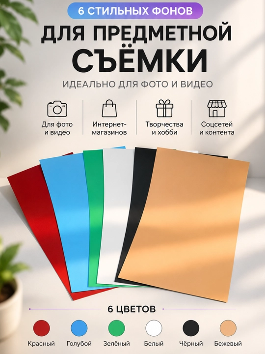 Фотобокс портативный, для предметной съемки, складной, с подсветкой, 40 см * 40 см