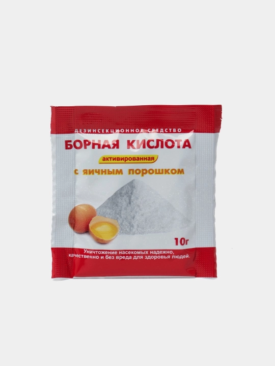 Faollashtirilgan bor kislotasi, tuxum kukuni bilan, hasharotlarni qo’rqituvchi, 10 g