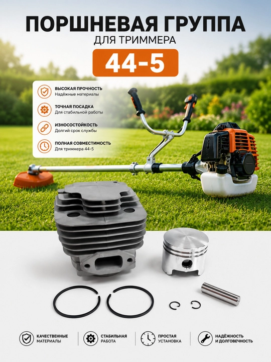 44-5 бензинli trimmer uchun porshen guruhi - 