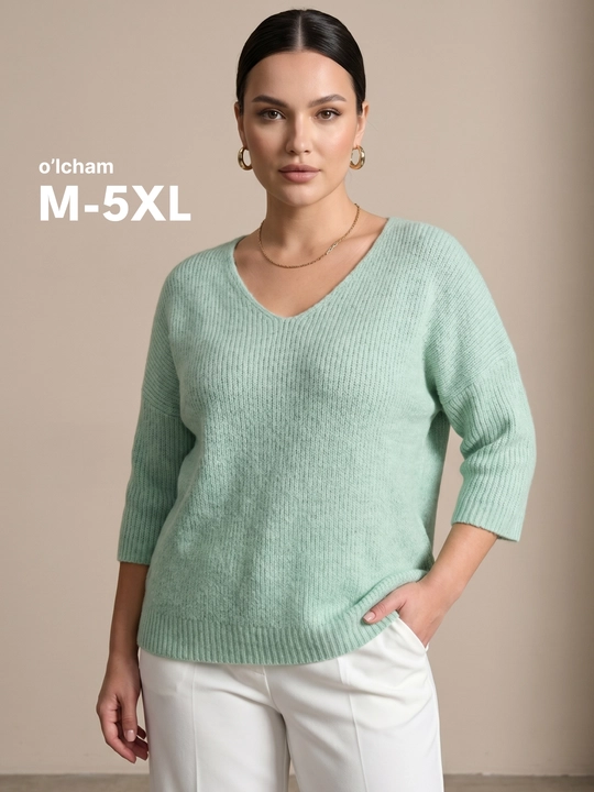 Ayollar uchun keng bichimli jemper - ELLY FASHION - 