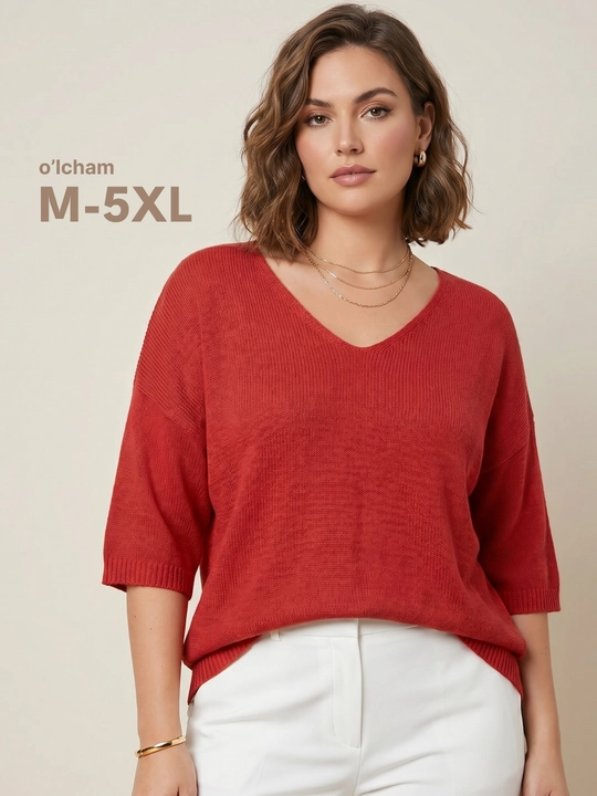 Ayollar uchun keng bichimli jemper - ELLY FASHION - 