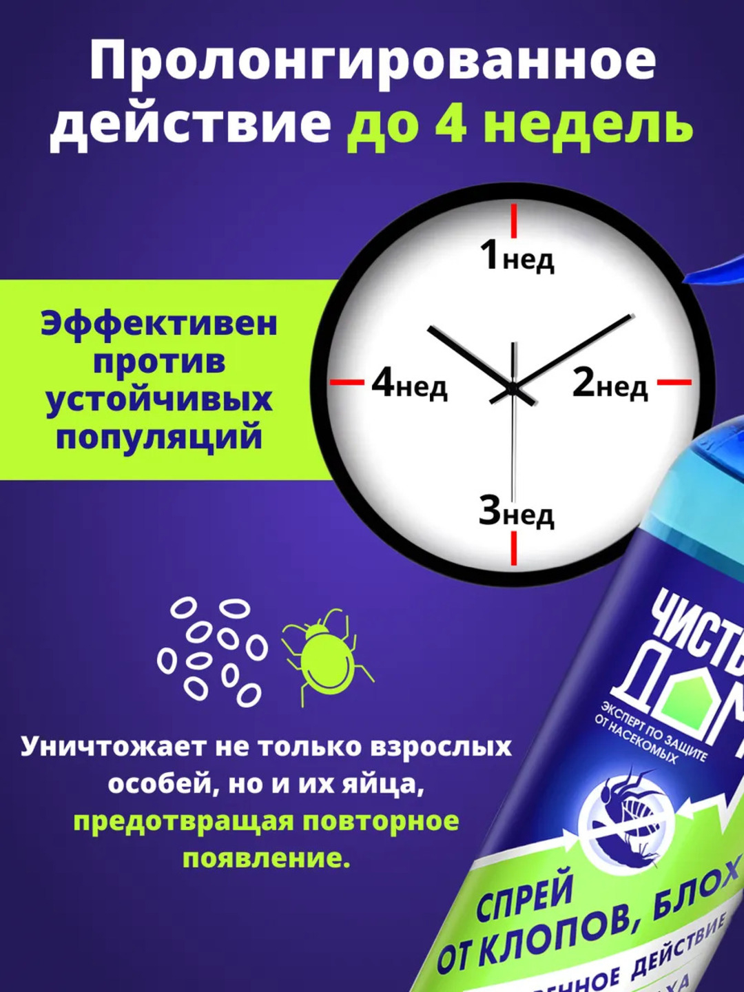 Klopalar qarshi vosita, burgalarni qo’rqituvchi, 400 ml, Toza uy, spreyi
