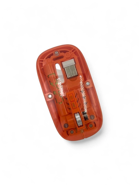 Transparent simsiz sichqoncha, USB orqali ulanadi, DPI sozlanadi va qulay ishlaydi