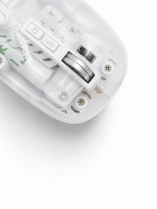 Transparent simsiz sichqoncha, USB orqali ulanadi, DPI sozlanadi va qulay ishlaydi