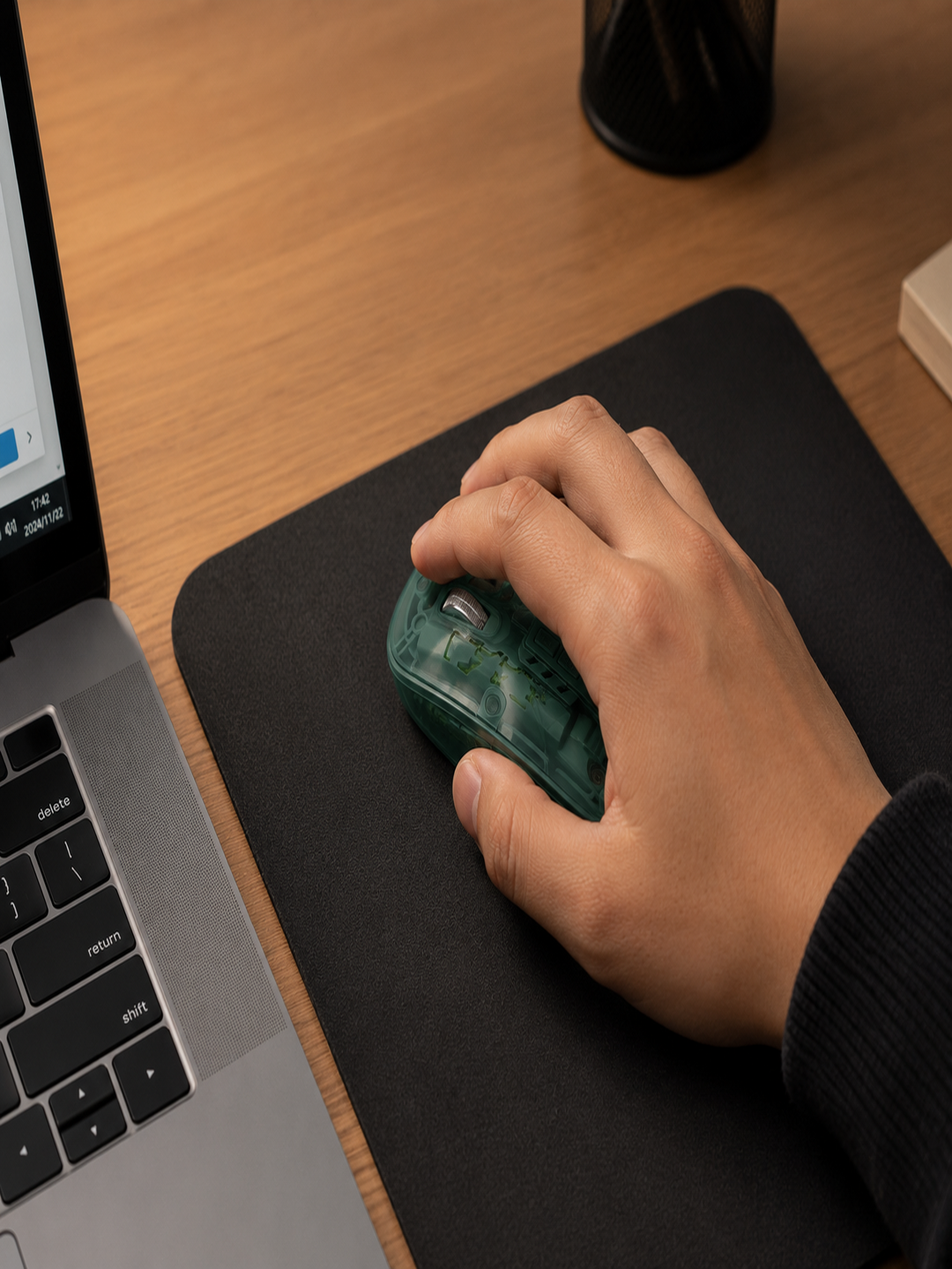 Прозрачная беспроводная мышь, подключение по USB, настройка DPI и удобная работа - 