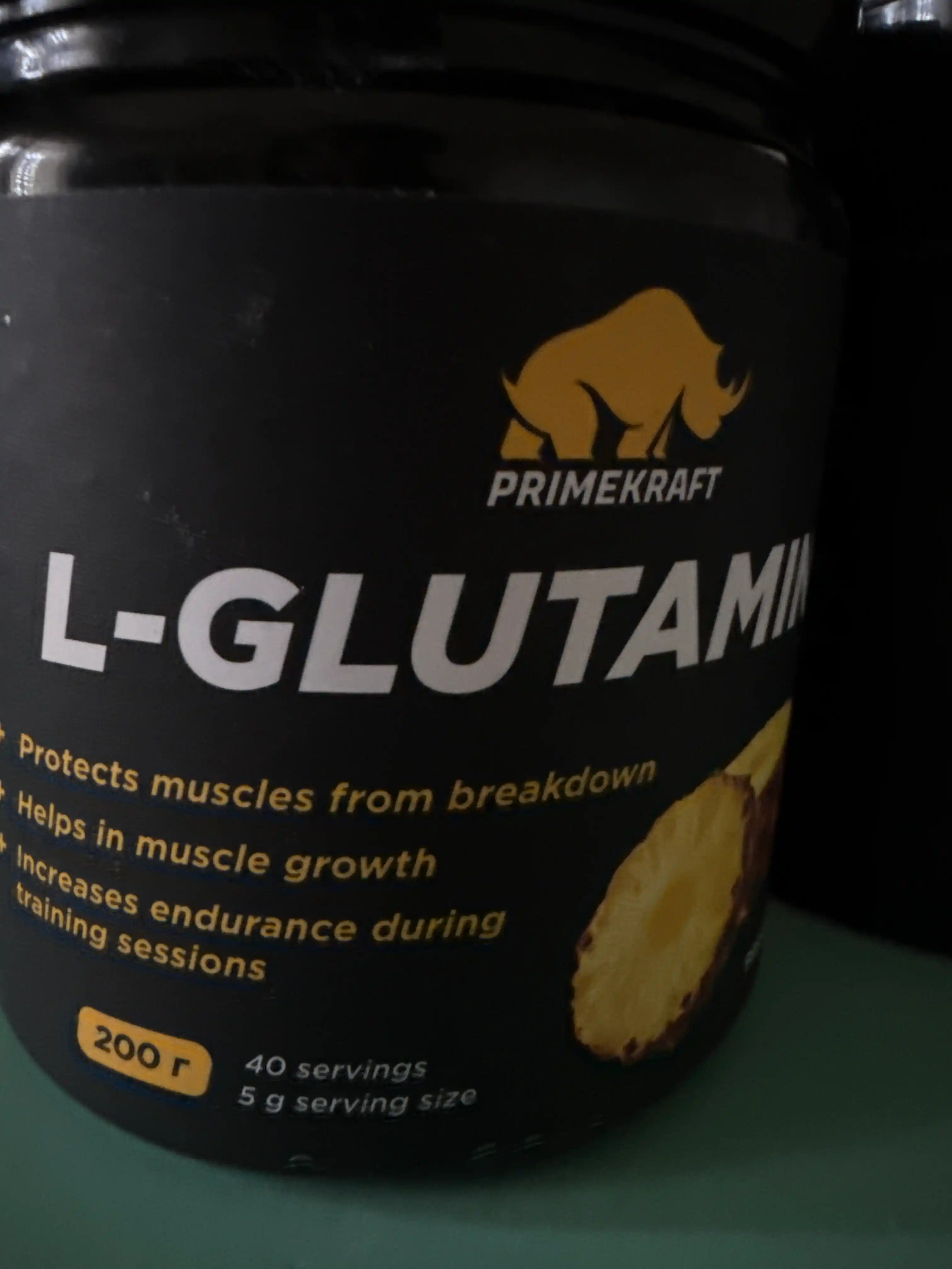 Аминокислота Глютамин Primekraft Glutamin, Ананас, 200 г, 40 порций