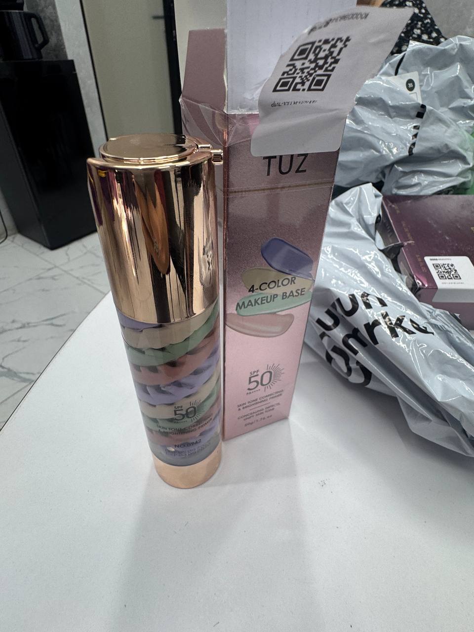 Asos makyaj uchun TUZ baza, 8 tasi 1 da, yuz asosi, praymeri
