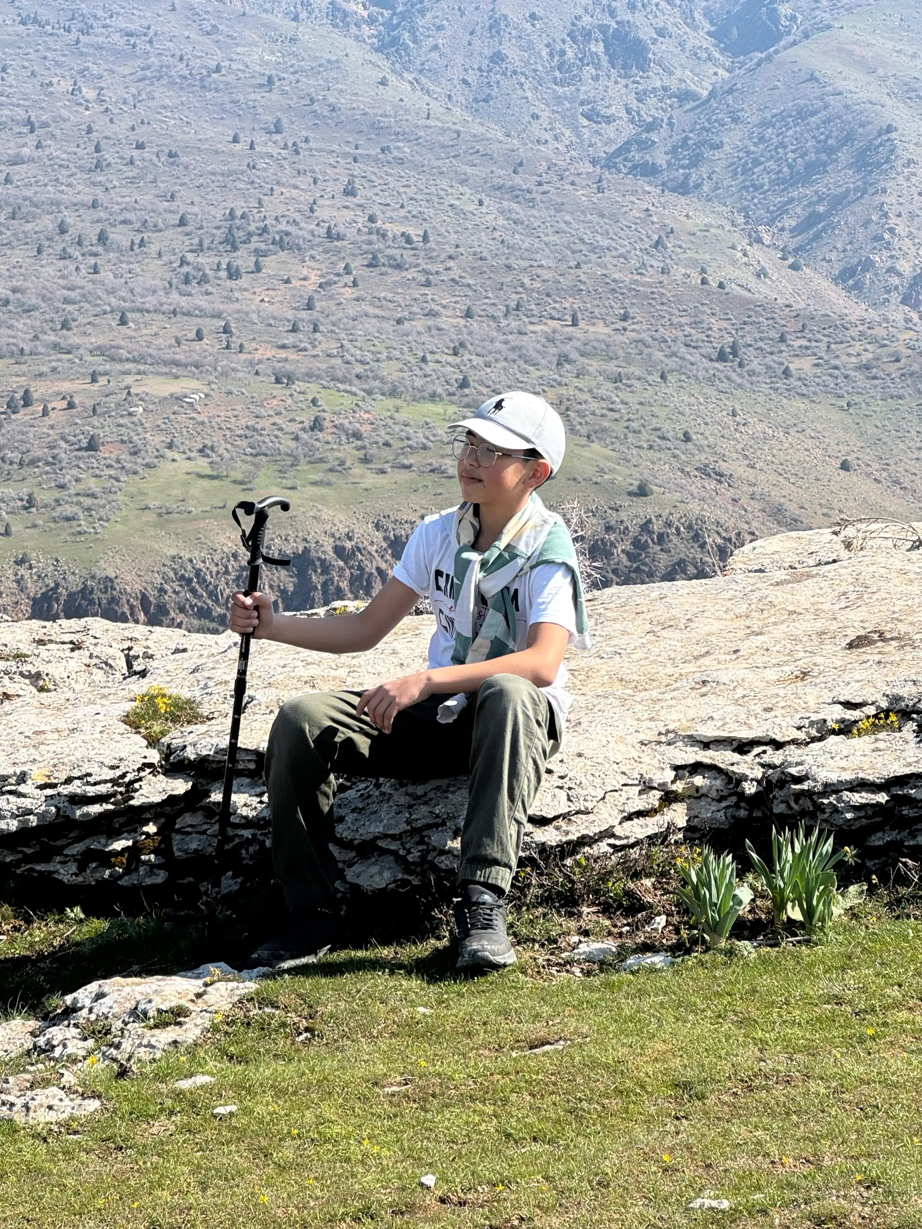 Teleskopik qo'llab quvvatlovchi qamish, skandinav yurish uchun treking tayoq, hassa