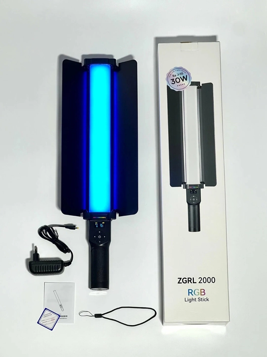 Professional RGB LED videoyorug'lik panel "ZGRL 2000", akkumulyatorli, pultli va shtorali