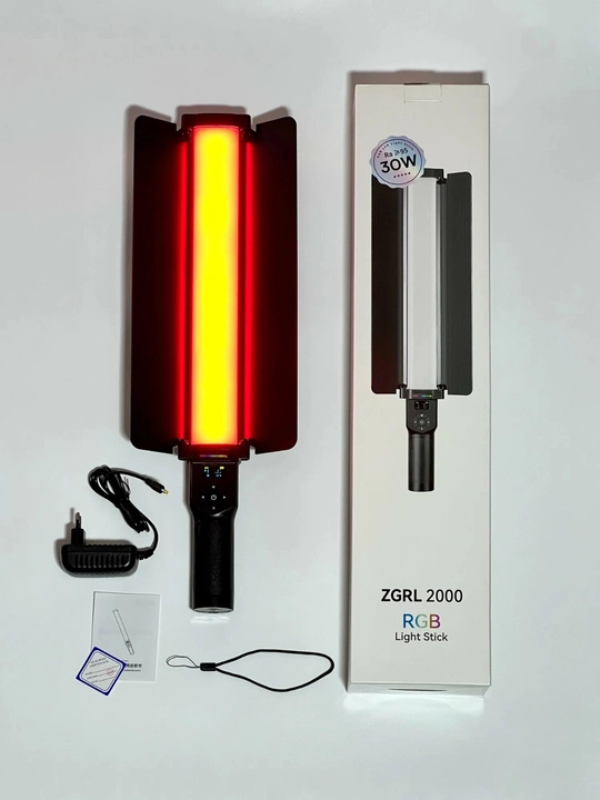 Professional RGB LED videoyorug'lik panel "ZGRL 2000", akkumulyatorli, pultli va shtorali