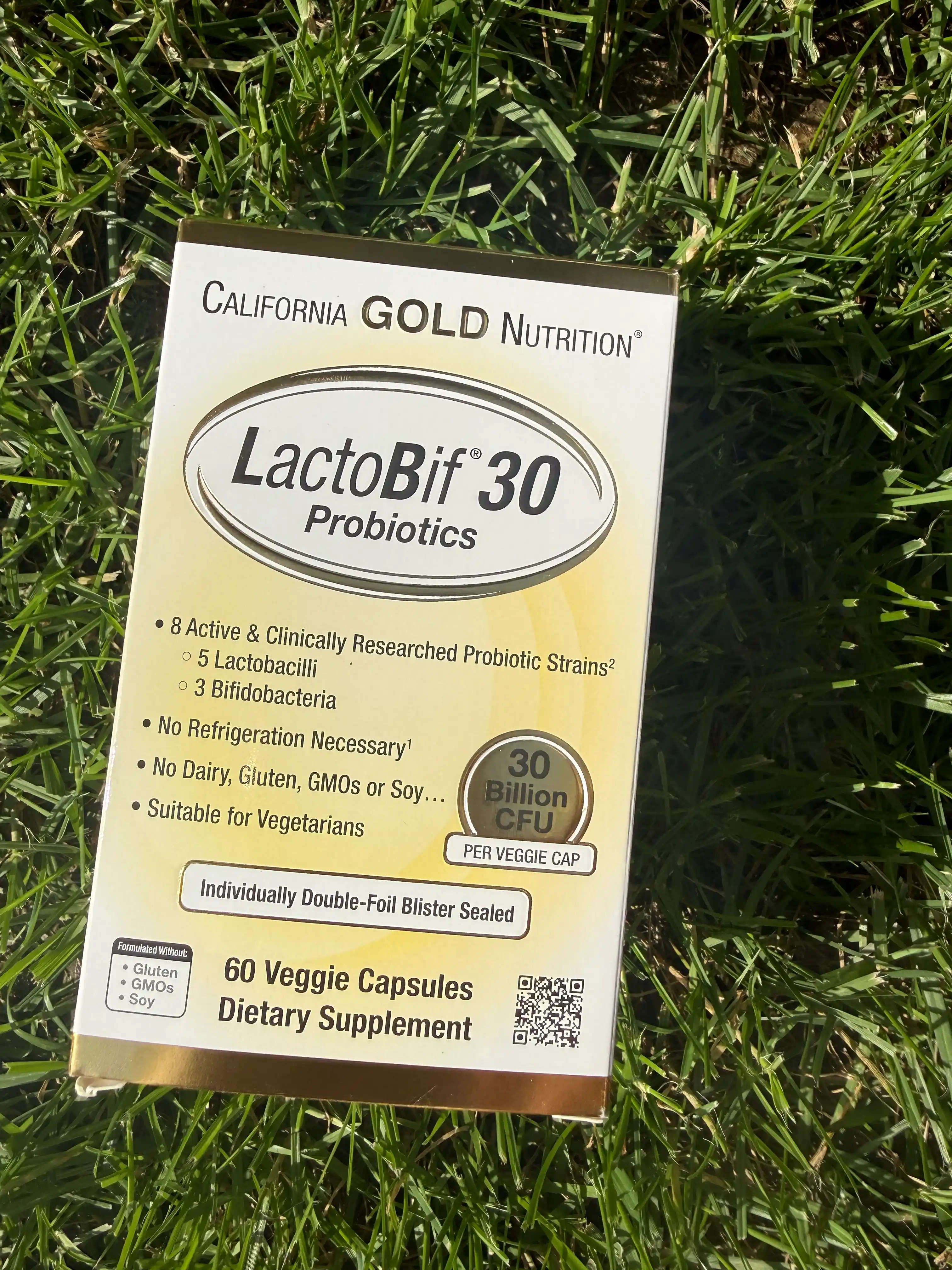 California Gold Nutrition, LactoBif® 30, пробиотики, 30 млрд КОЕ, 60 растительных капсул