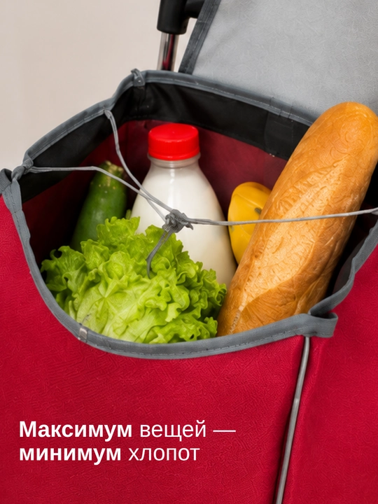 Сумка тележка, на колесах, 25 кг, складная, с металлическим каркасом