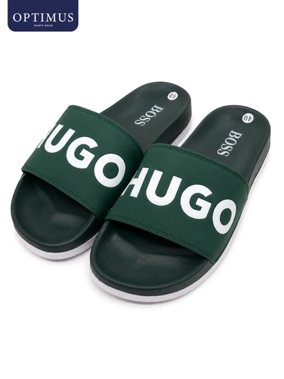Мужские шлепанцы Hugo Boss, летние тапочки для пляжа и отдыха, Optimus — OPTMUS-HUGOSHIPPAK-ЗЕЛЕН-44
