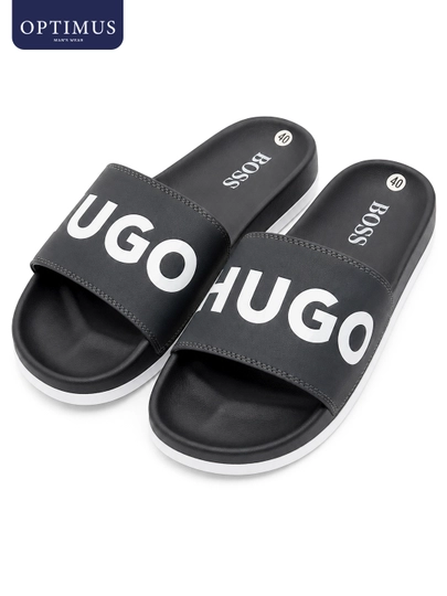 Мужские шлепанцы Hugo Boss, летние тапочки для пляжа и отдыха, Optimus — OPTMUS-HUGOSHIPPAK-ТЕМНСЕР-45
