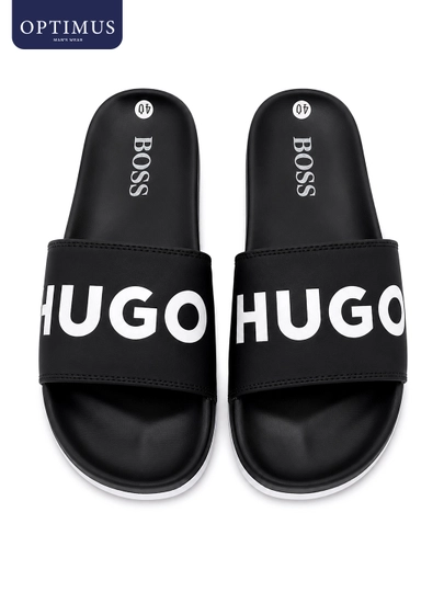 Мужские шлепанцы Hugo Boss, летние тапочки для пляжа и отдыха, Optimus — OPTMUS-HUGOSHIPPAK-ЧЕРН-41