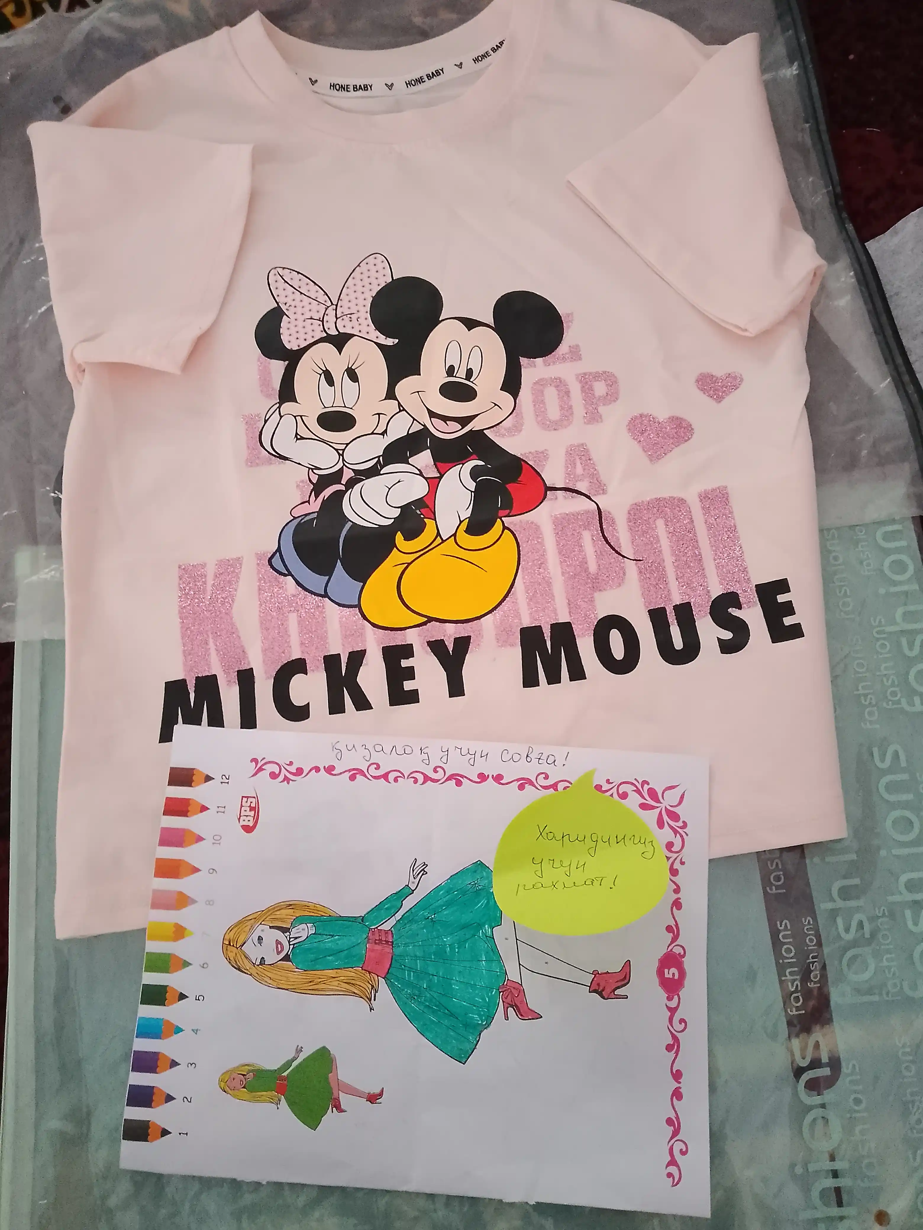 Детские футболки, для девочек, с принтом Mickey Mouse