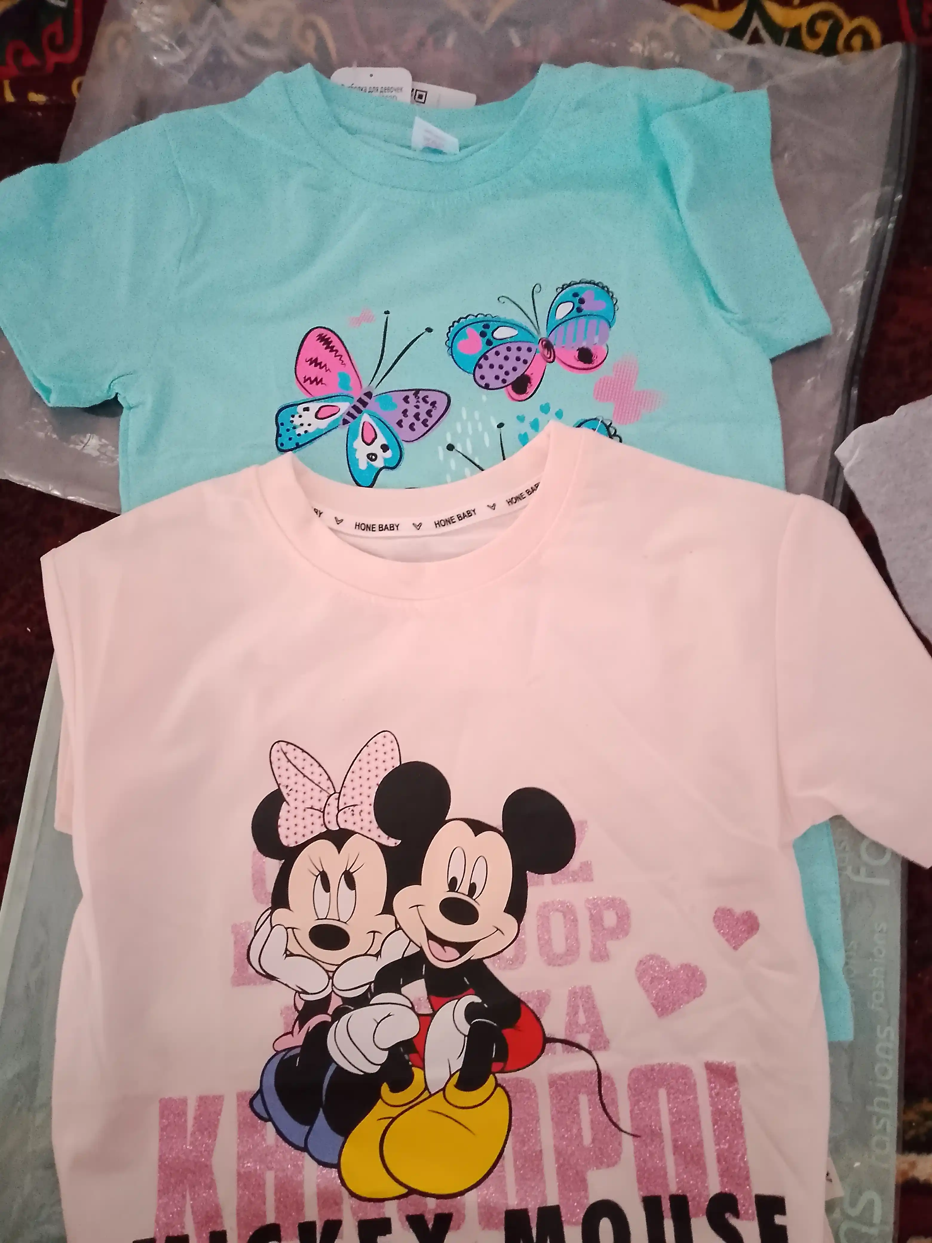 Детские футболки, для девочек, с принтом Mickey Mouse