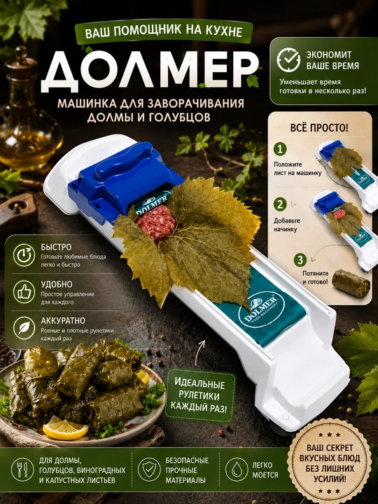 Dolma o‘rash moslamasi, dolma mashinkasi, golubsi o‘rash apparati, Do‘lma o‘rash apparati - 
