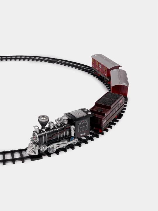 Classical Train o‘yin paketi - lokomotiv, yorug‘lik va tovushli temir yo‘l