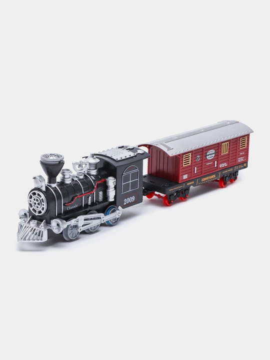 Classical Train o‘yin paketi - lokomotiv, yorug‘lik va tovushli temir yo‘l