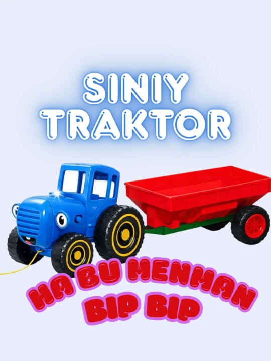 Bolalar uchun pritsepli o‘yinchoq samosval-traktor
