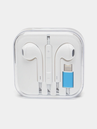 IPhone uchun simli quloqchinlar,naushniklar mikrafon bilan — type-c, lightning