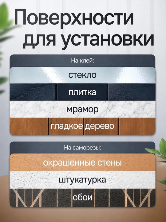Полка для полотенец в ванную 60 см складная алюминиевая с крючками без сверления