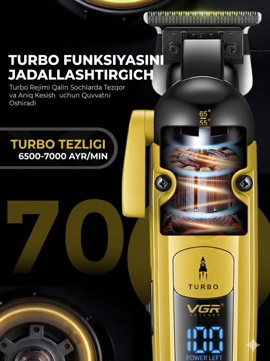 Машинка для стрижки волос VGR V-674 V-274 профессиональный триммер, турбо