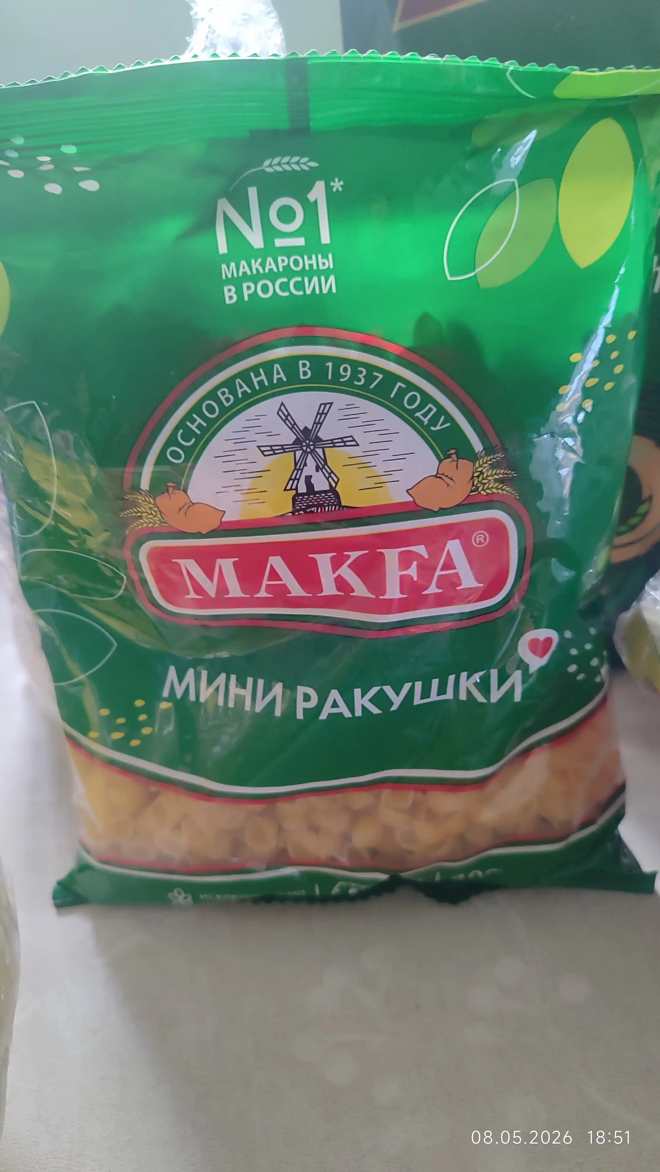 Makfa mini chig‘anoq makaronlari 400 gr