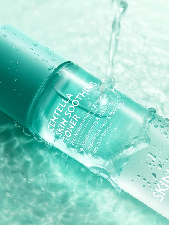 SKINEVER Centella yuz uchun tinchlantiruvchi toner, sentella, niatsinamid va ektoin bilan