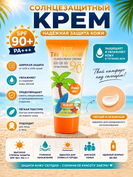 Солнцезащитный крем SPF 85+ / SPF 90+ PA++++ для лица и тела