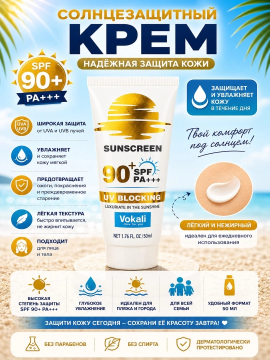 Солнцезащитный крем SPF 85+ / SPF 90+ PA++++ для лица и тела