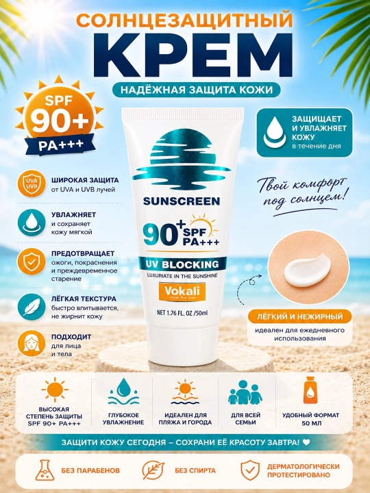 Солнцезащитный крем SPF 85+ / SPF 90+ PA++++ для лица и тела