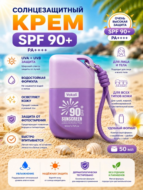 Солнцезащитный крем SPF 85+ / SPF 90+ PA++++ для лица и тела