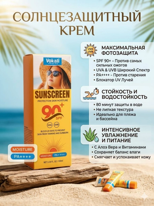 Солнцезащитный крем SPF 85+ / SPF 90+ PA++++ для лица и тела