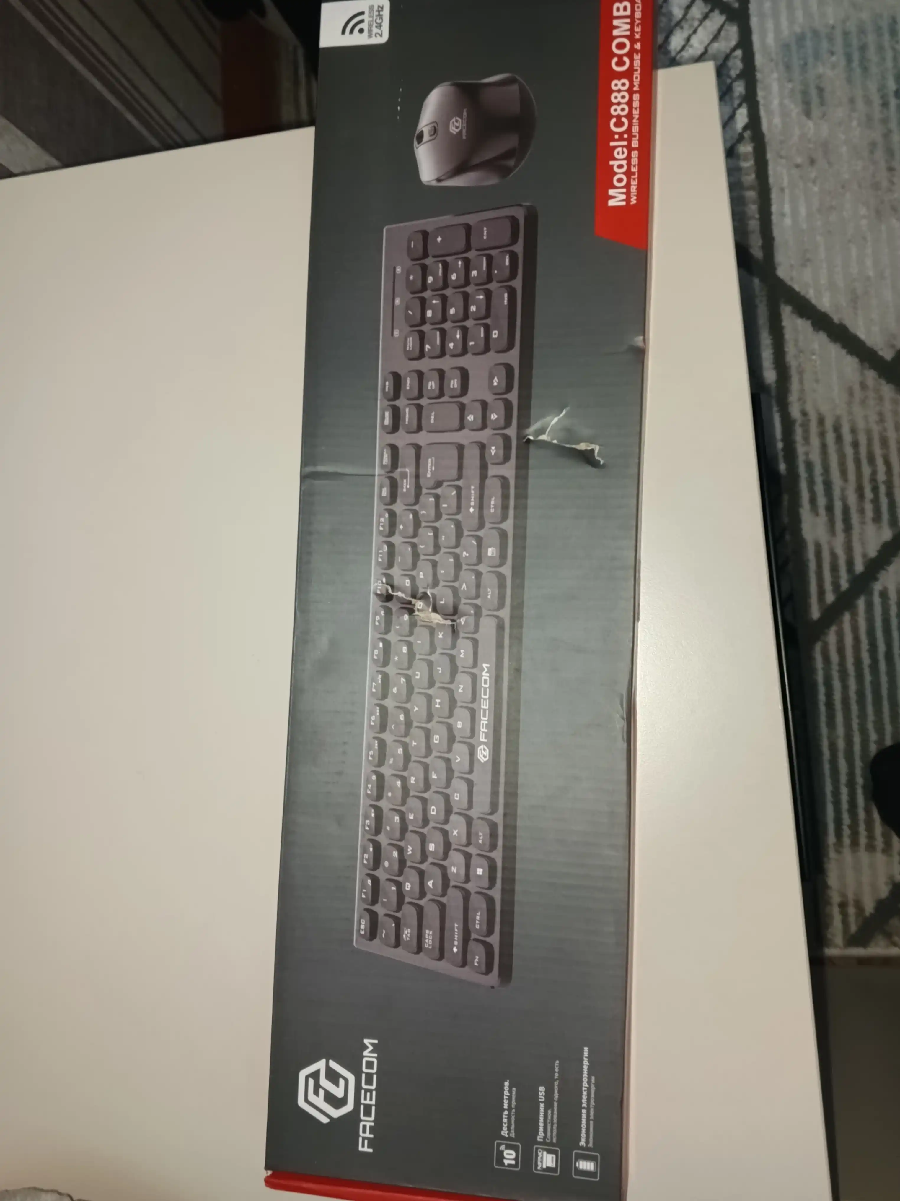 FACECOM C888 COMBO — simsiz klaviatura va sichqoncha to‘plami