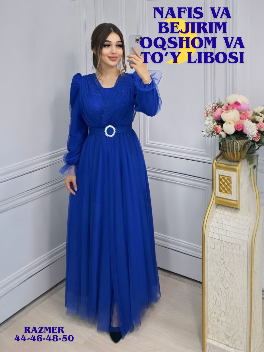 Qizlar va nafosatli ayollar uchun nafis to'y va oqshom liboslari - 