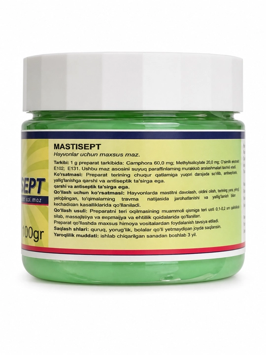  Hayvonlarni parvarish qilish vositasi  Mastisept, 100 g