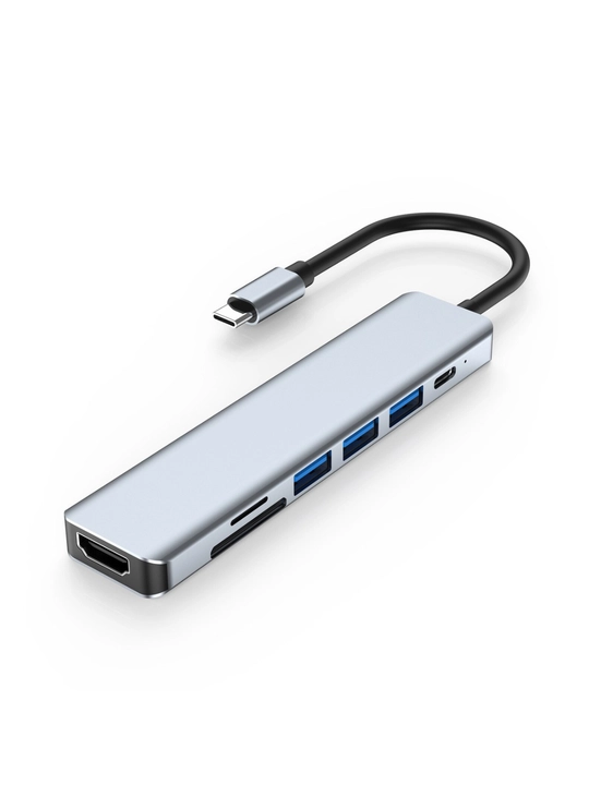 USB Type-C Hub 7 in 1 4K HDMI PD USB SD TF adapter