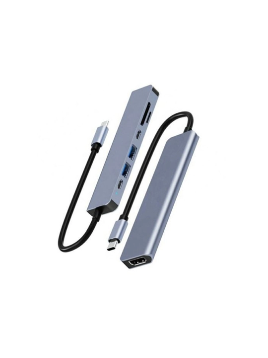 USB Type-C Hub 7 in 1 4K HDMI PD USB SD TF adapter - 